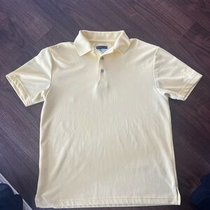 PGA Tour Yellow Polo Shirt Classic Knit Design